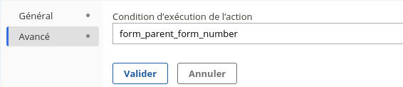 Condition d'exécution d'une action dans un workflow