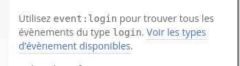 Lien d'accès aux durées de conservation des évènements